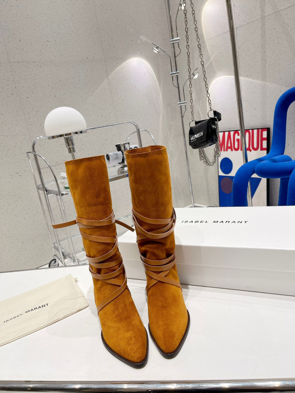 HOT SALE ISABEL MARANT Siane suede knee-high boots