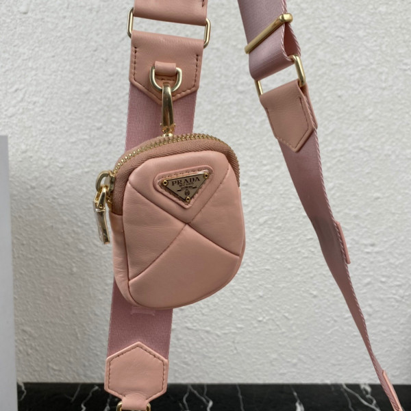 HOT SALE PRADA System nappa leather patchwork bag