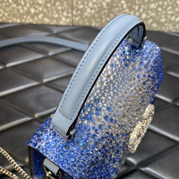 HOT SALE VALENTINO MINI VSLING HANDBAG WITH SPARKLING EMBROIDERY