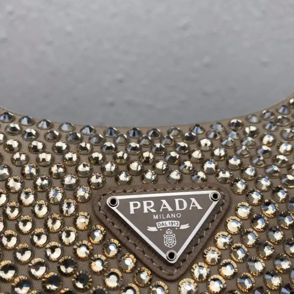 PRADA Satin mini-bag with artificial crystals