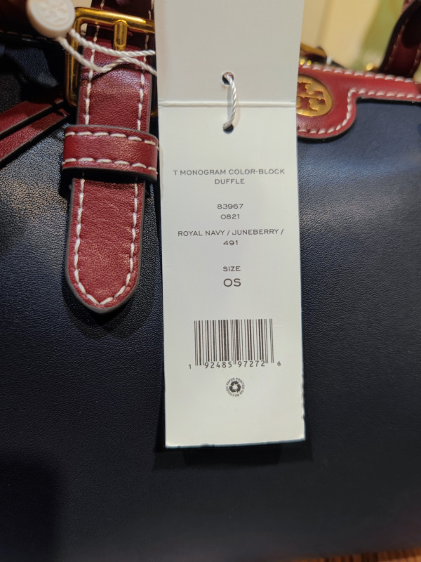 HOT SALE TORY BURCH jacquard wine barrel bag