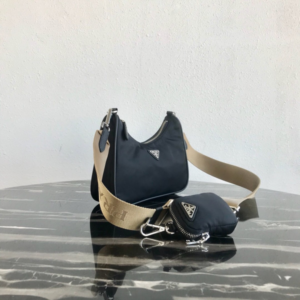 HOT SALE PRADA NYLON HOBO BAG