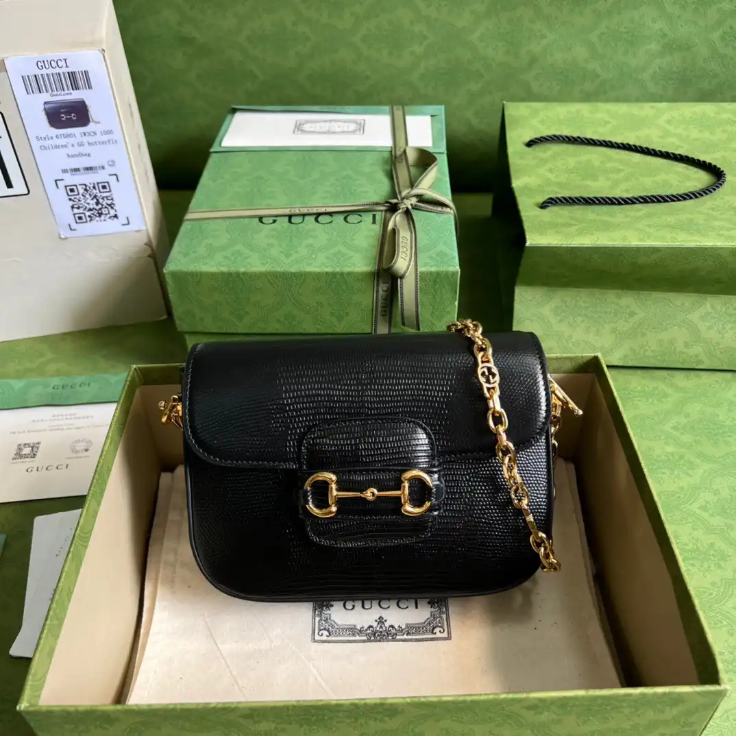 Gucci Horsebit 1955 lizard mini bag