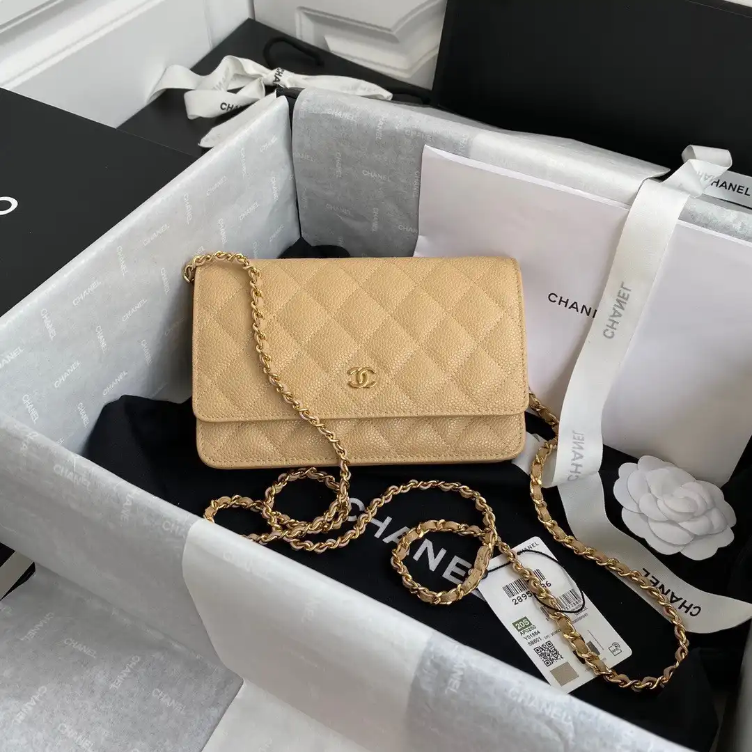 CHANEL CHAIN WALLET CAVIAR NEW EDITION