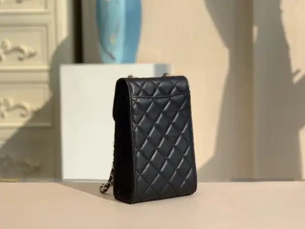 First Bag Ru CHANEL PHONE HOLDER WITH CHAIN