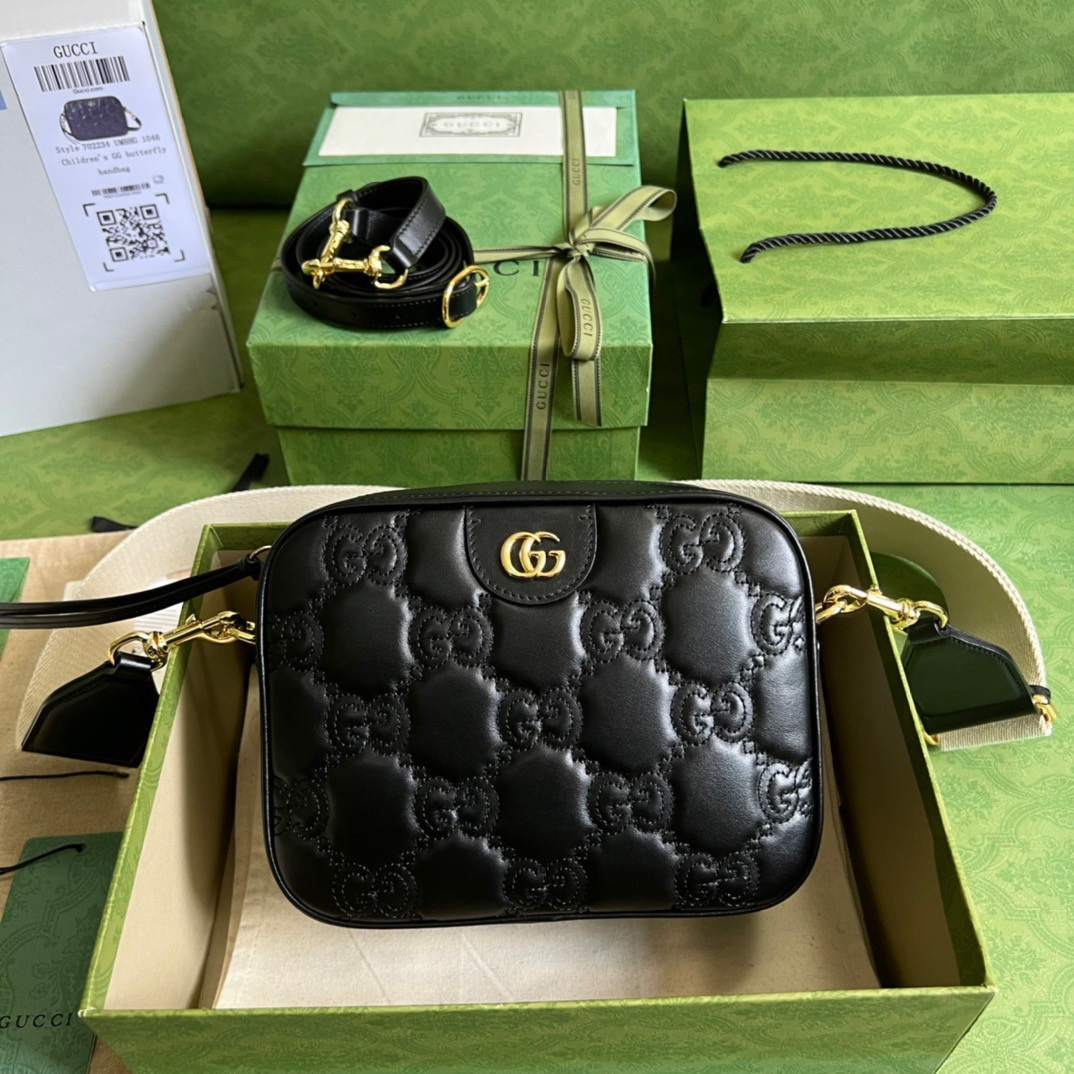 HOT SALE Gucci GG matelassé leather shoulder bag