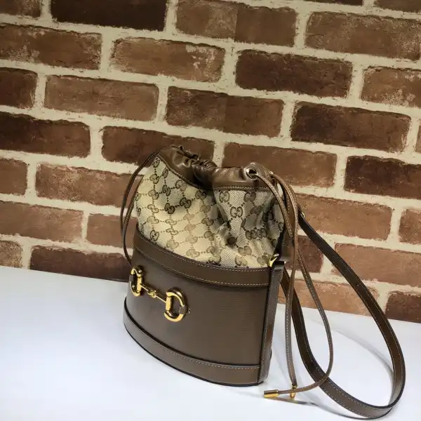 Affordable TO GUCCI 1955 Horsebit small bucket bag