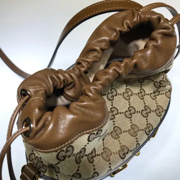 Affordable TO GUCCI 1955 Horsebit small bucket bag