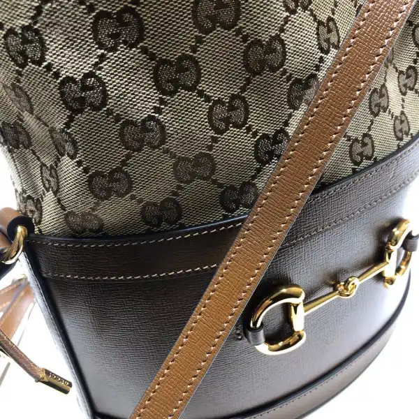 Affordable TO GUCCI 1955 Horsebit small bucket bag