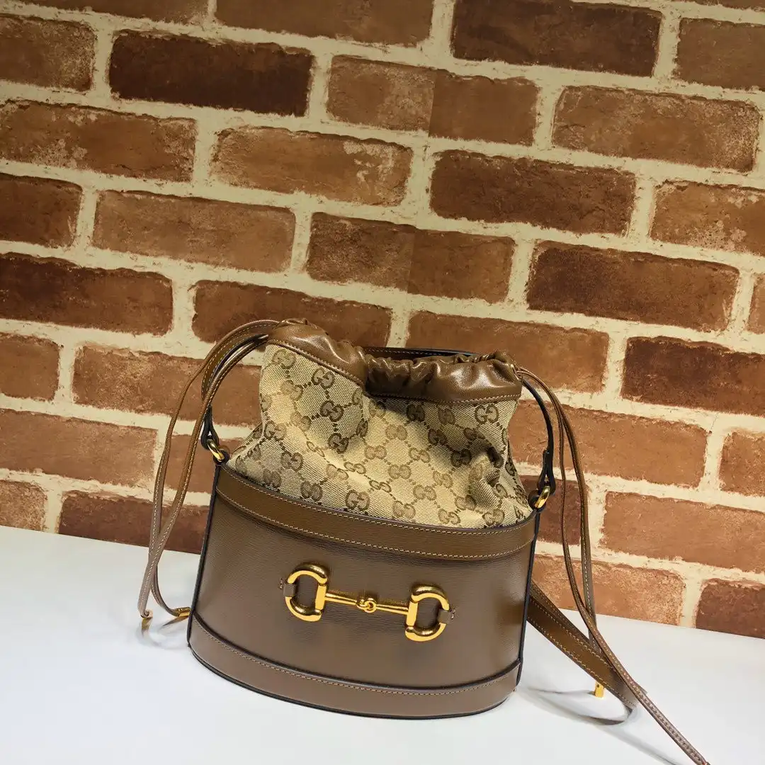 TO GUCCI 1955 Horsebit small bucket bag