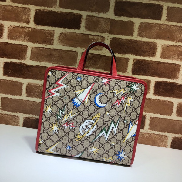 HOT SALE GUCCI Children's GG hearts tote bag