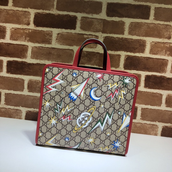 HOT SALE GUCCI Children's GG hearts tote bag