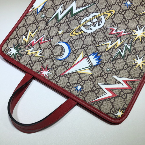 HOT SALE GUCCI Children's GG hearts tote bag