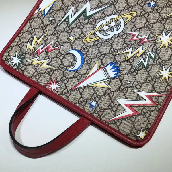 GUCCI Children's GG hearts tote bag