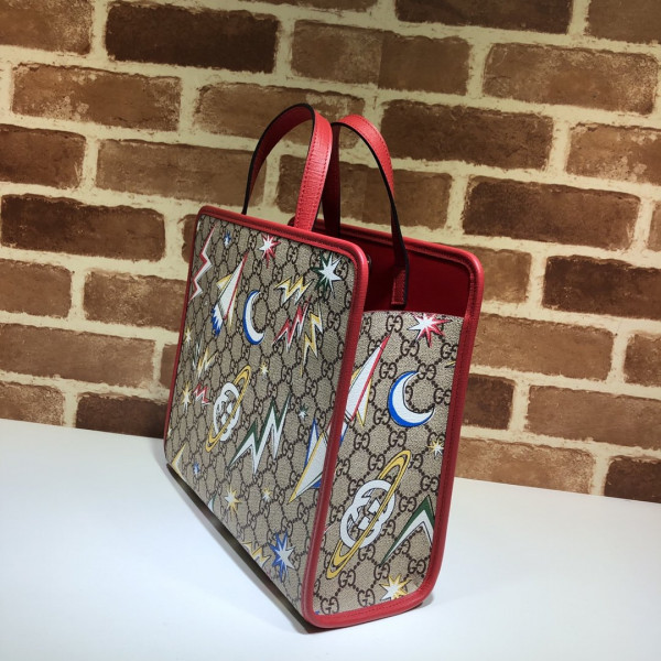 HOT SALE GUCCI Children's GG space print tote bag