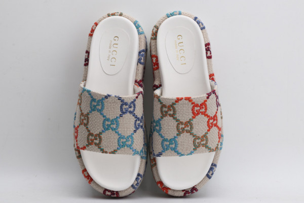 HOT SALE GUCCI platform slide sandal