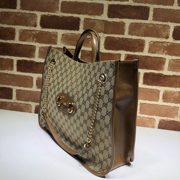 HOT SALE GUCCI 1955 Horsebit large tote bag