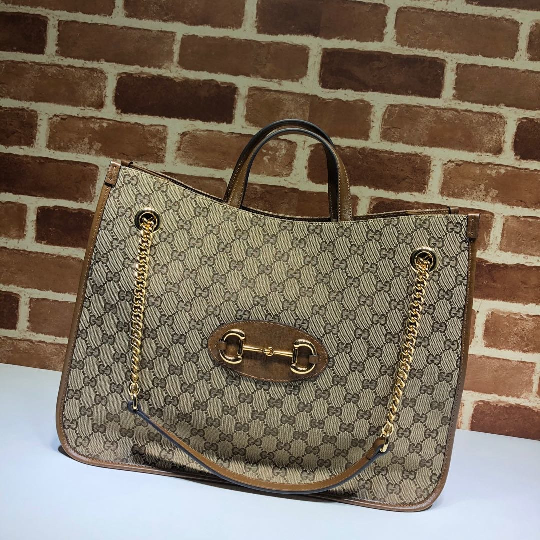 HOT SALE GUCCI 1955 Horsebit large tote bag