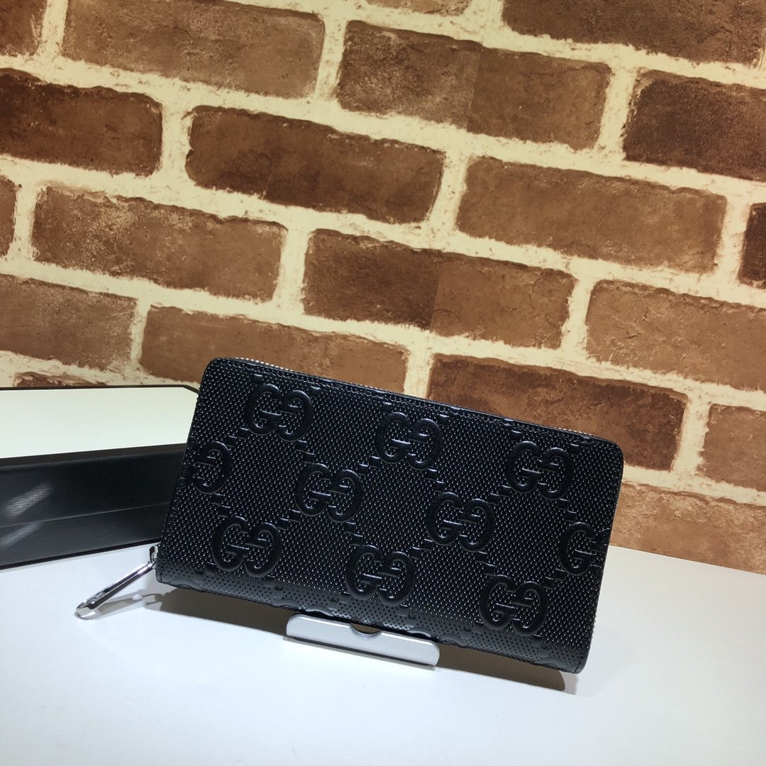 HOT SALE GUCCI GG embossed zippy wallet