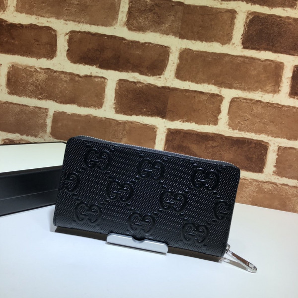 HOT SALE GUCCI GG embossed zippy wallet