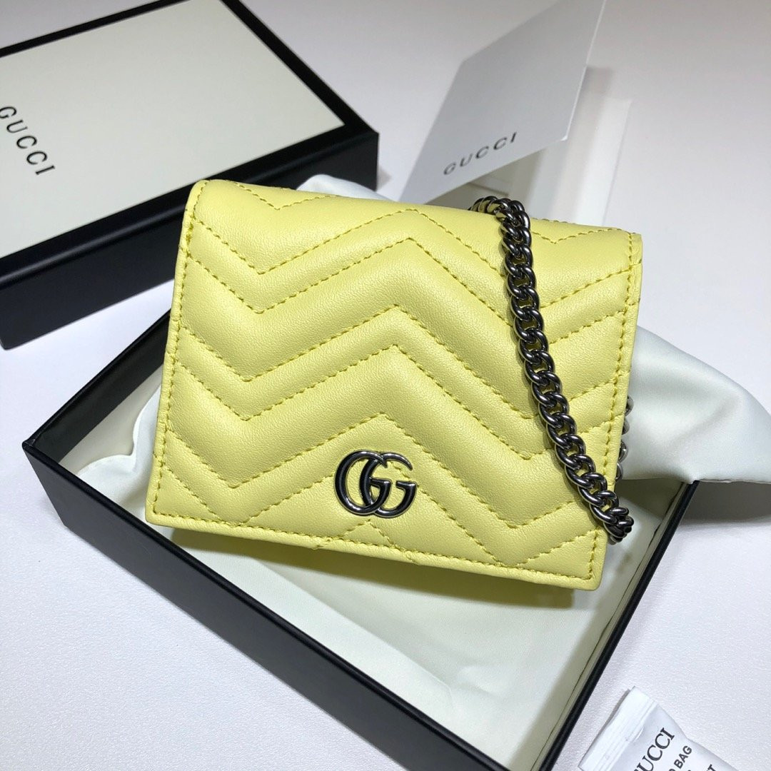 HOT SALE GUCCI GG Marmont chain wallet