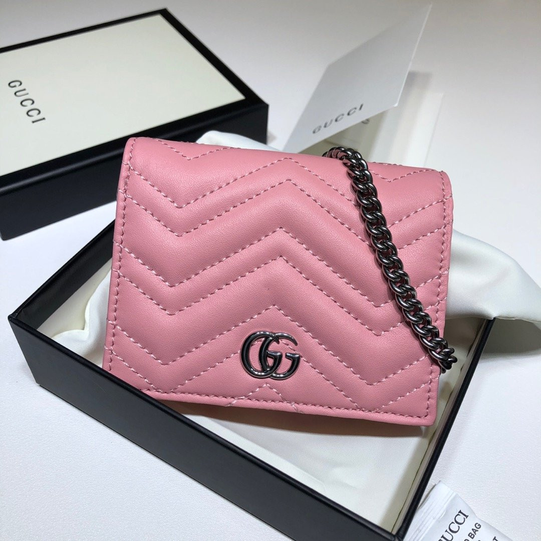 HOT SALE GUCCI GG Marmont chain wallet