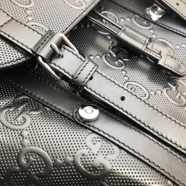 [FREE SHIPPING] GUCCI GG embossed backpack