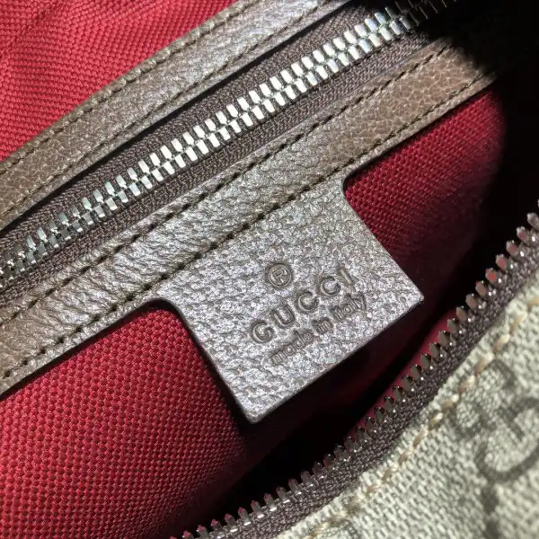 GUCCI GG shoulder bag with leather details