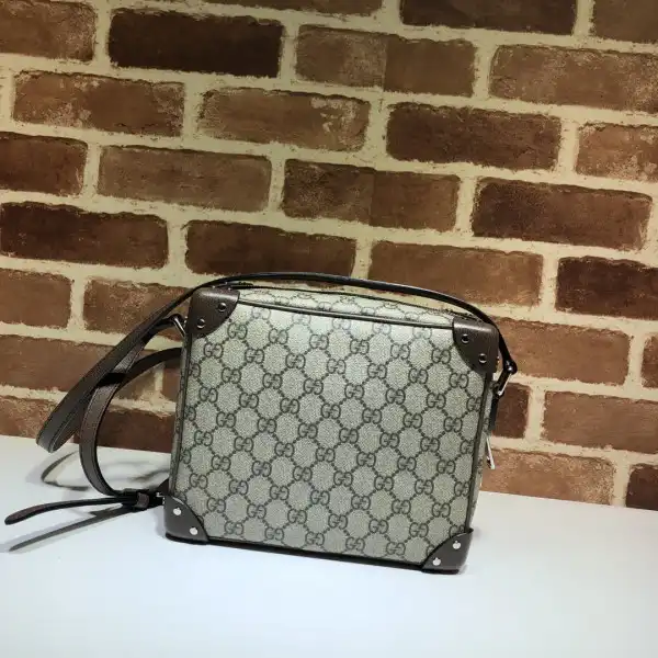 Cheap GUCCI GG shoulder bag with leather details