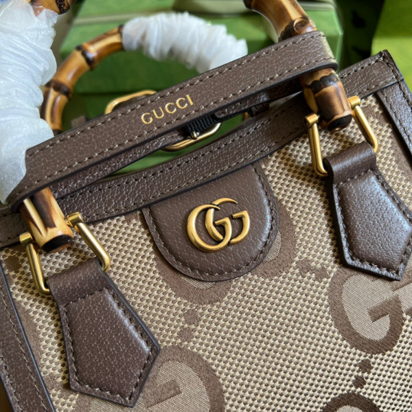 HOT SALE Gucci Diana mini tote bag with jumbo GG