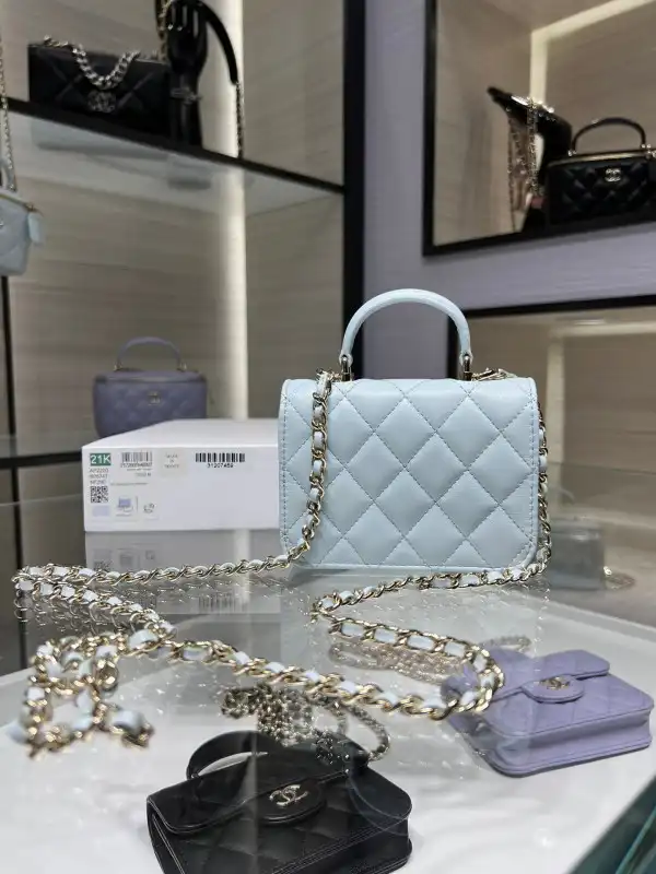 CHANEL FLAP COIN PURSE WITH CHAIN