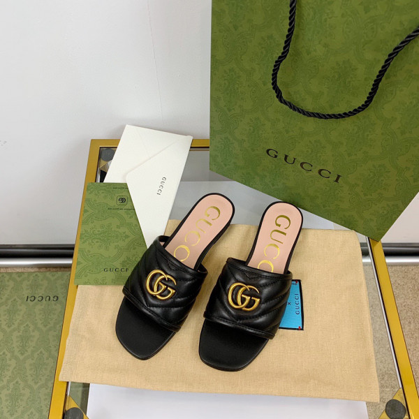 HOT SALE GUCCI Women's slide with Double G