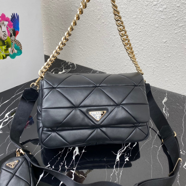 HOT SALE Prada System nappa leather patchwork bag