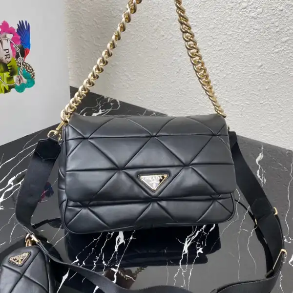 Prada System nappa leather patchwork bag