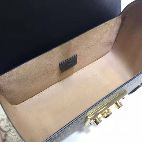 HOT SALE GUCCI Padlock GG small bamboo shoulder bag