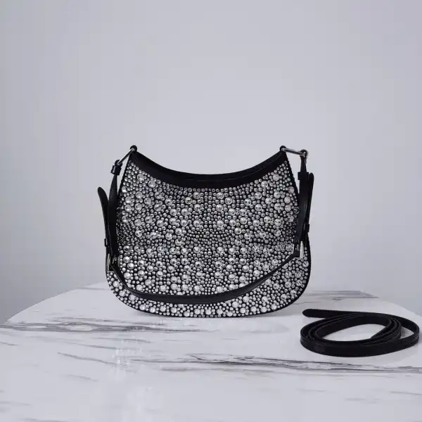 Yupoo bagsoffer PRADA Cleo satin bag with appliqués