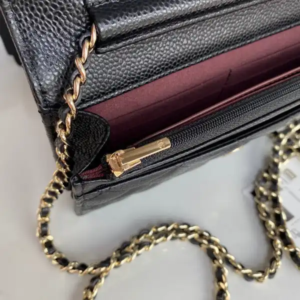 CHANEL CHAIN WALLET CAVIAR NEW EDITION