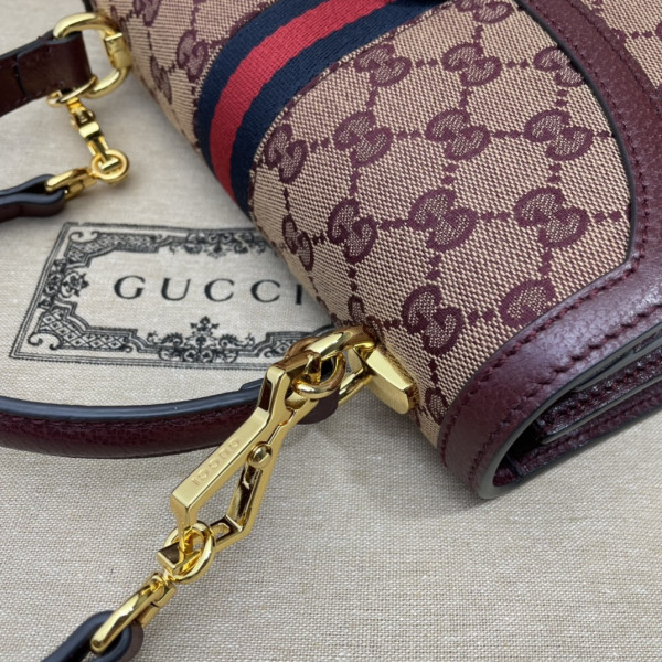 HOT SALE GUCCI Ophidia small top handle bag with Web