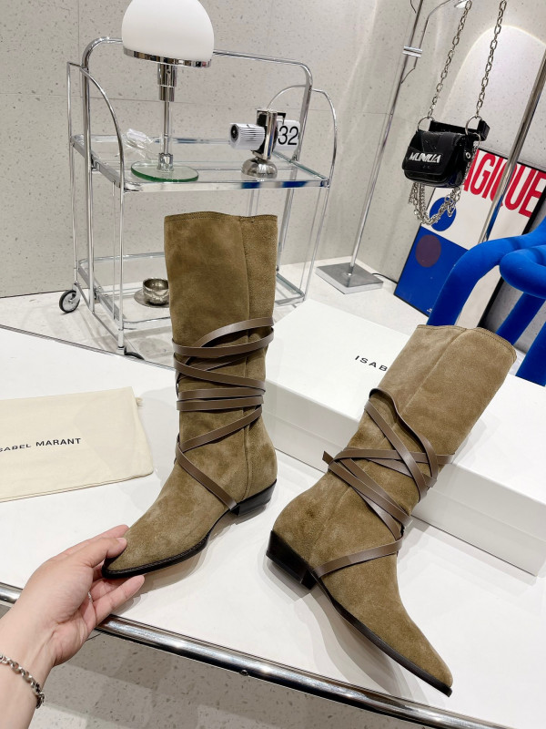 HOT SALE ISABEL MARANT Siane suede knee-high boots