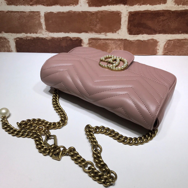 HOT SALE GUCCI GG Marmont Pearl Chain Belt Bag