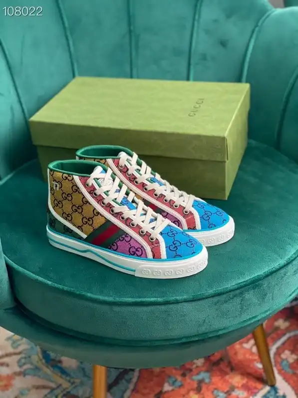 GUCCI Tennis 1977 GG Multicolor high-top