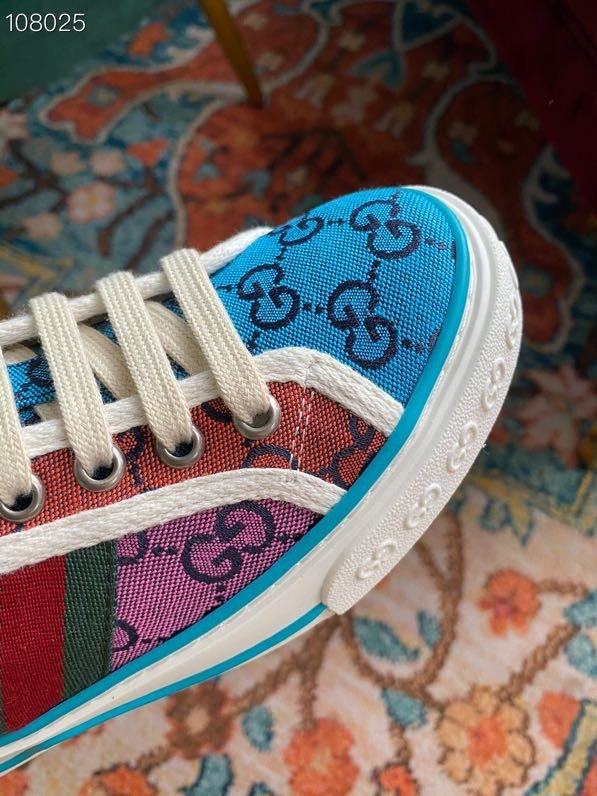 HOT SALE GUCCI Tennis 1977 GG Multicolor sneaker