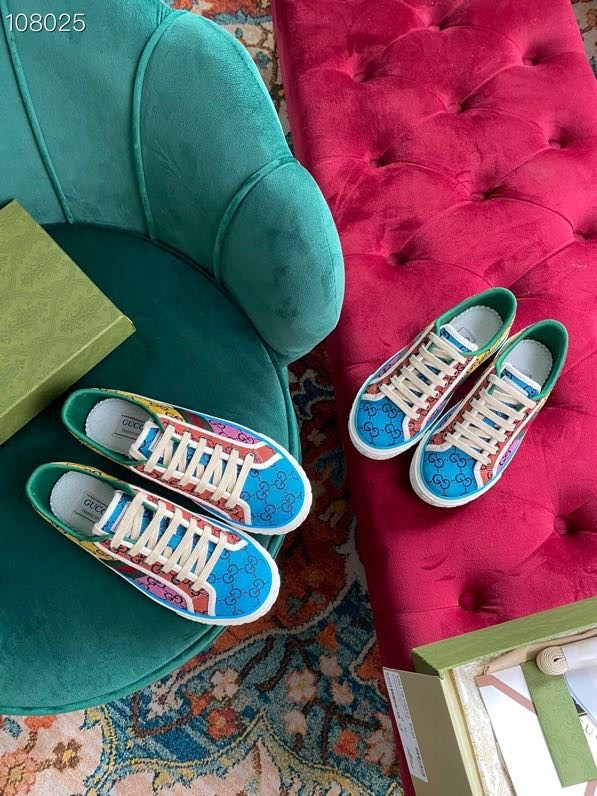 HOT SALE GUCCI Tennis 1977 GG Multicolor sneaker