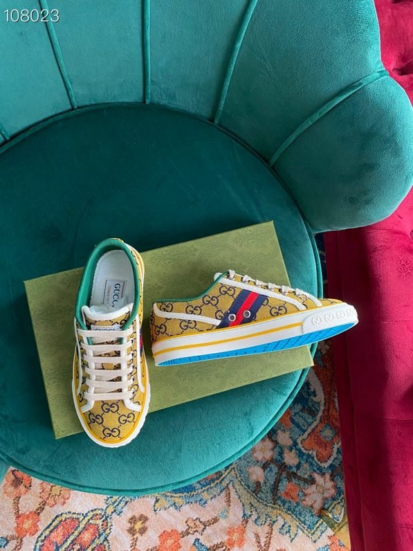 HOT SALE GUCCI Tennis 1977 GG Multicolor sneaker