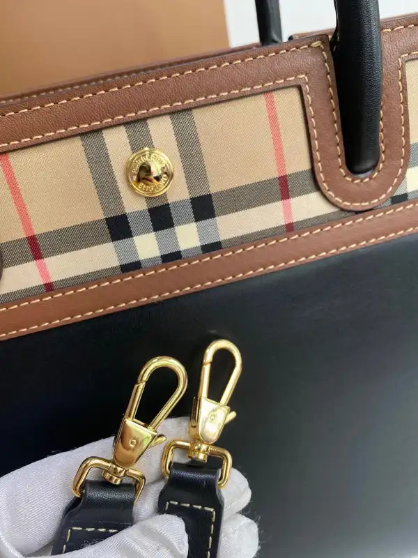 BURBERRY Small Vintage Check Two-handle Title Bag