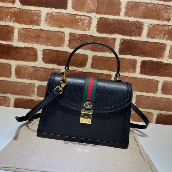 HOT SALE GUCCI Ophidia small top handle bag with Web