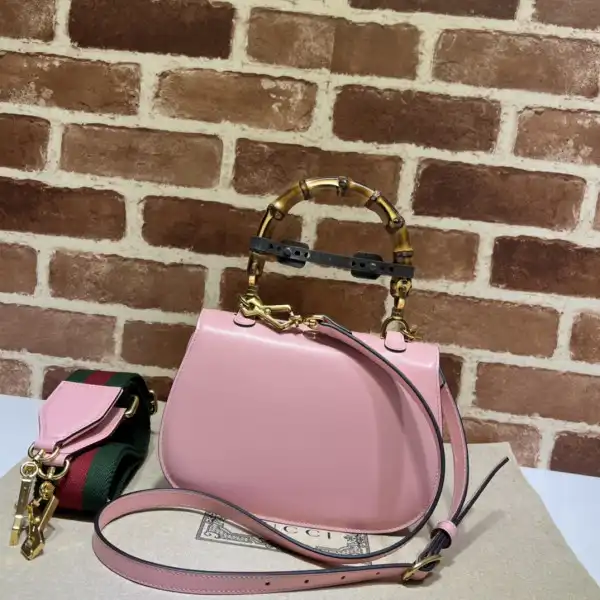 First bag ru Gucci Small top handle bag with Bamboo