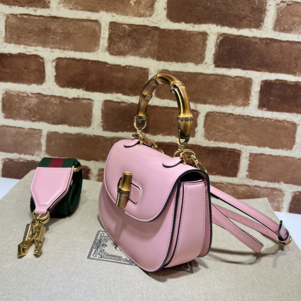 HOT SALE GUCCI Mini top handle bag with Bamboo