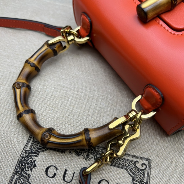 HOT SALE GUCCI Mini top handle bag with Bamboo