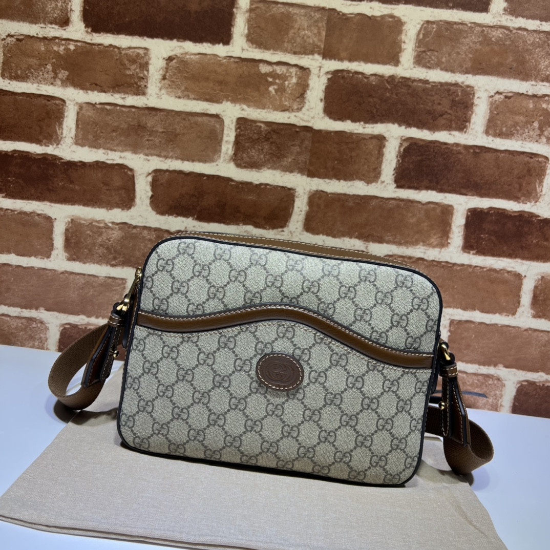 HOT SALE GUCCI Messenger bag with Interlocking G